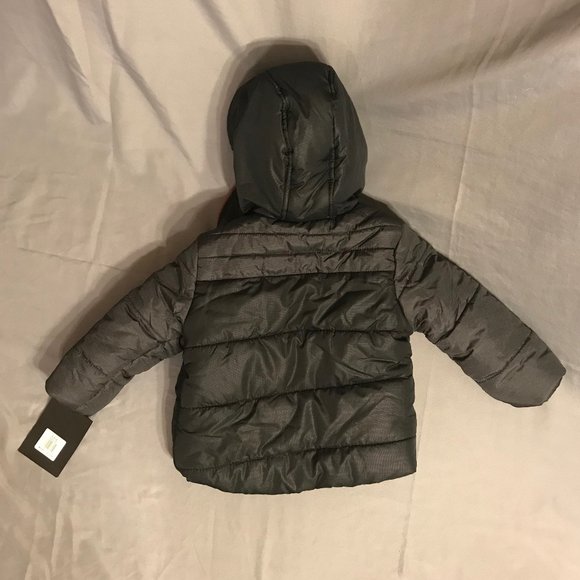 RM 1958 Insulated Hooded Jacket, Black/Red, 4T